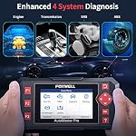 FOXWELL Car Scanner NT604 Elite OBD2 Scanner ABS SRS Transmission, Check Engine Code Reader for Cars and Trucks, Diagnostic Scan Tool with SRS Airbag, Automotive Diagnostic Tool with Live Data