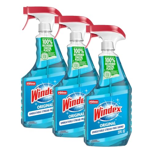 Image of Windex Glass & Window Cleaner Spray Bottle, Original, 23 oz (Pack of 3)