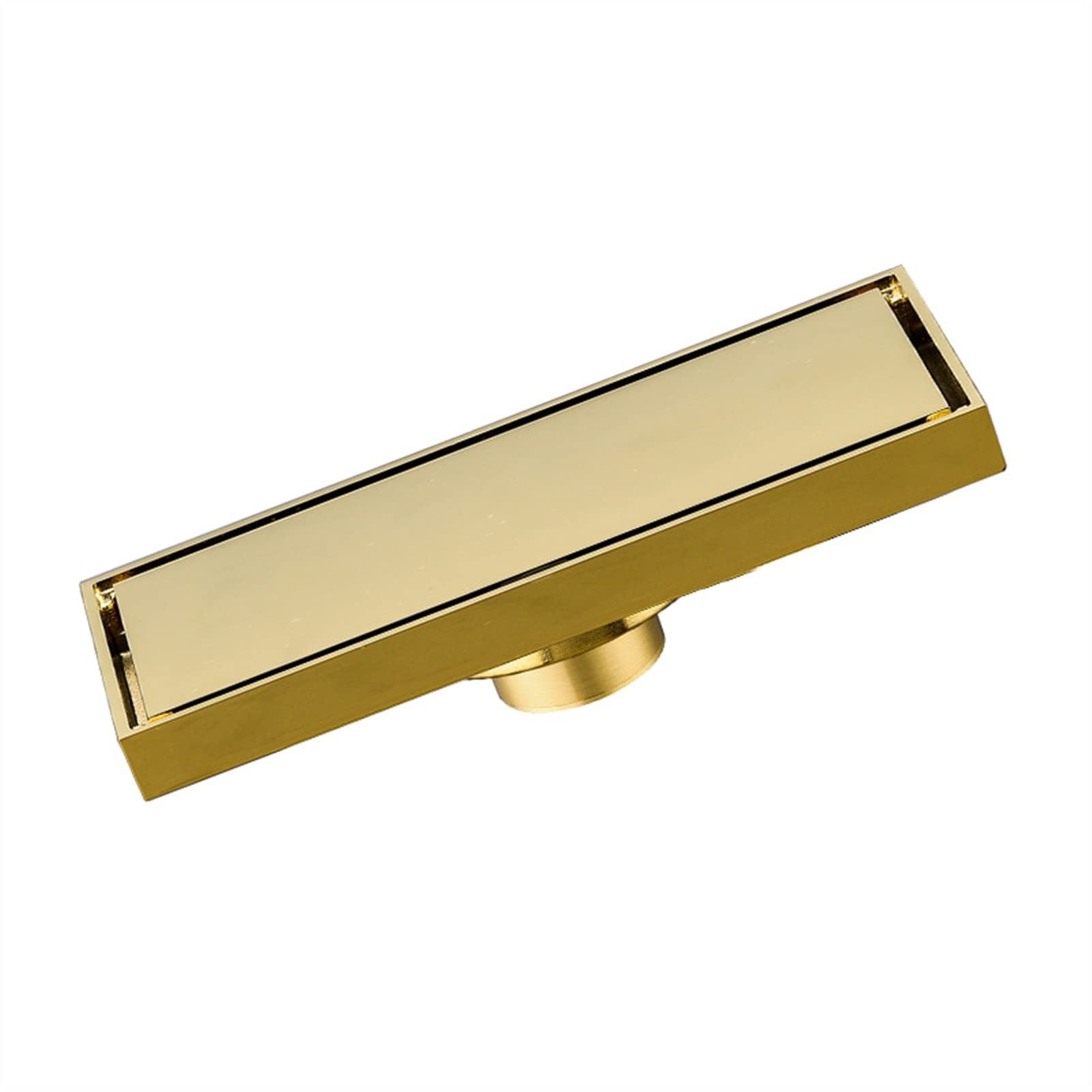 odpływ prysznicowy, Mosiężny niewidoczny prostokątny odpływ podłogowy prysznica ze zdejmowaną pokrywą(Onecolor,20x8cm(7.8x3.1Inch))