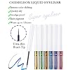 Chameleon Multichrome Glitter Liquid Eyeliner Kit-6Pcs Purple/Blue/Gold/Green Metallic Satin Colored Eye Liner Eye Shadow Stick, Ultra-Fine Tip Eyeliner Pen,Christmas Makeup Gift Set for Women