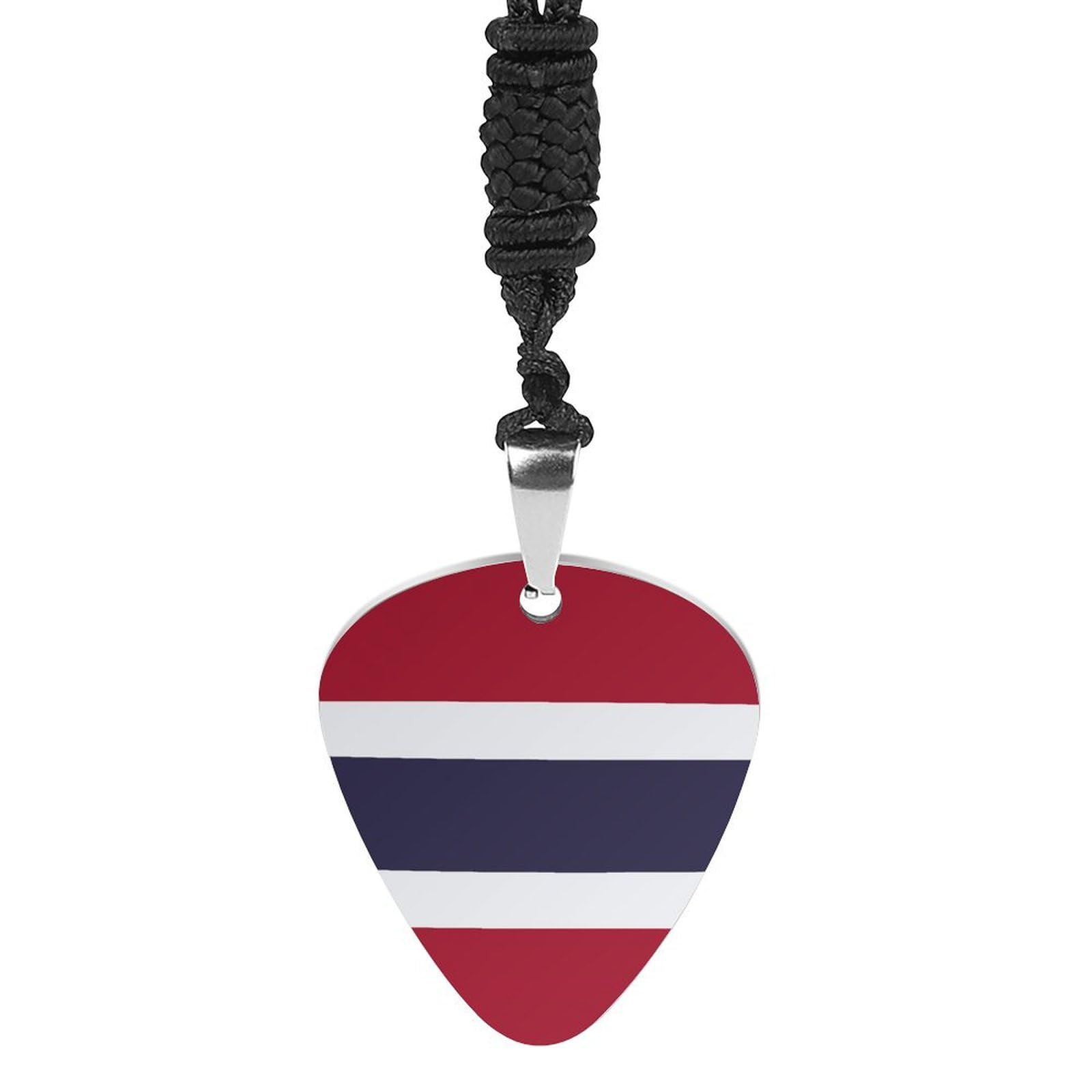 Thailand Flag Guitar Pick Necklace Personalized Pendant Necklace Jewelry Gift for Men Women