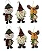Festive Season Plush Hanging Christmas Ornament Sets in Country Colors (santa/snowman/reindeer, 6pk)