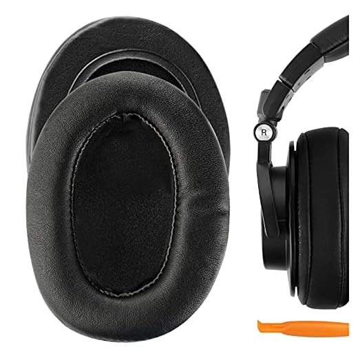Geekria Performance Protein läder reserv öronkuddar för Audio-Technica ATH-M50X M50xBT2 M40X M30X M20X M10X hörlurar öronkuddar, headset öronkudde reparationsdelar (extra tjock/svart)