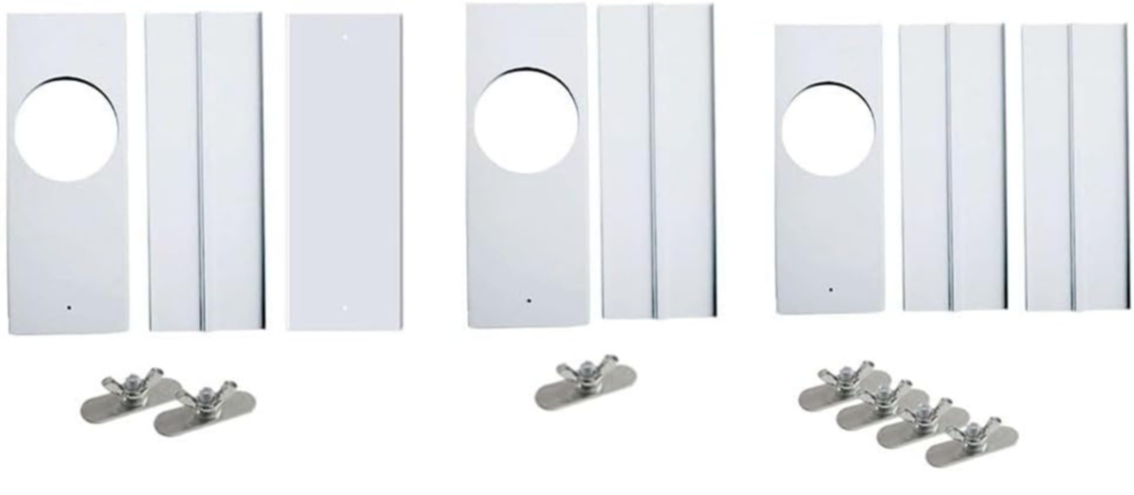 Klimaanlage Fenster Vent Kit, Fenster Adapter,Durchmesser Klimaanlage Auspuffschlauch,für Abluftschlauch, Verstellbare Länge von 43,2 cm bis 152,4 cm,4 Stück