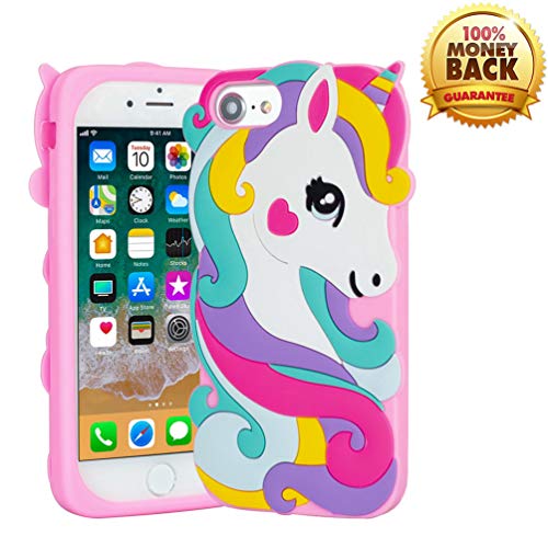3D Pink Unicorn Case for iPhone 6 6S 7 8 (4.7