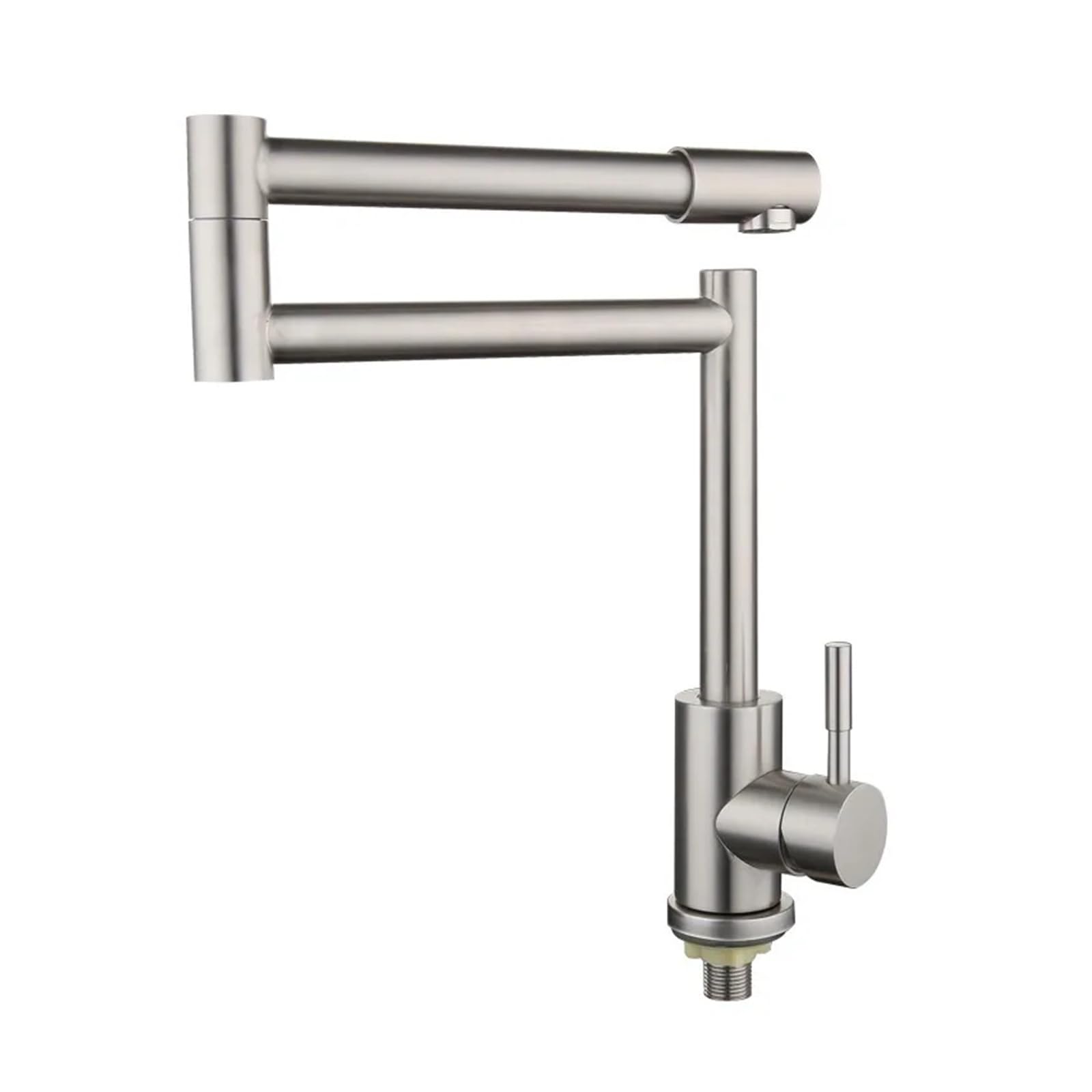 ZQFHSX 304 Stainless Steel Brushed Single Cold Vegetable Basin Foldable Rotating 360 Degree Sink Kitchen Faucet DIY Renovation