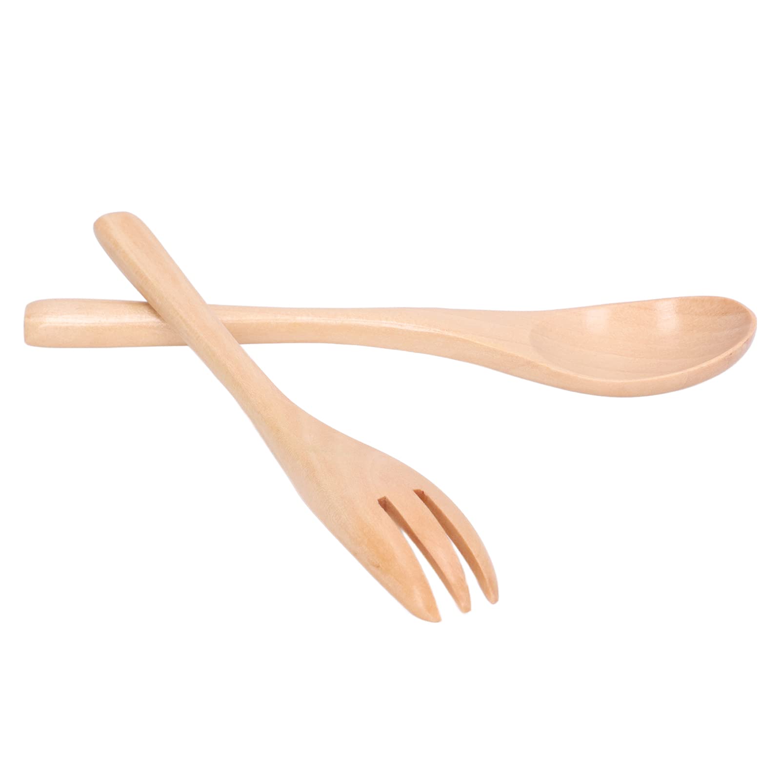 Restokki Wooden Spoon Fork Set Environmentally Friendly Reusable Salad Servers Tableware Supplies