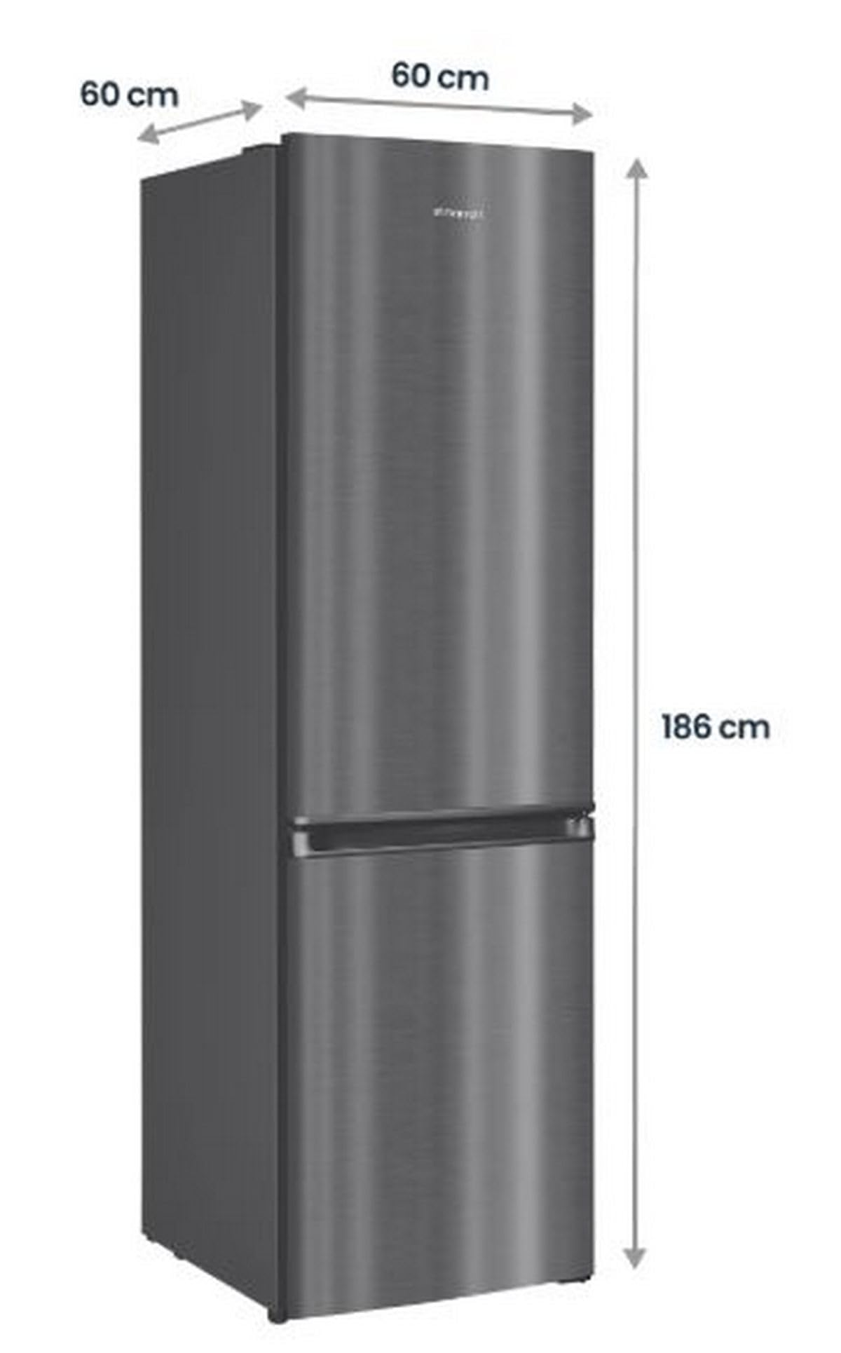 Frigorifico Combi INFINITON FGC-310C86XEP, 186 cm, 293 Litros, E, Total No Frost, Inox