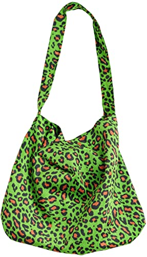 ZAIIVE Leopard Pattern Corduroy Tote Bag, Retro Green Leopard Print Crossbody Corduroy Shoudler Bag For Women Travel Shopping With Magnetic Snap3