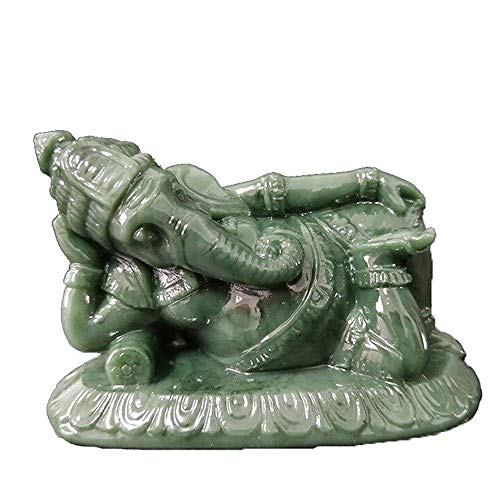 Tranquil Ganesha Buddha Resin Statue - Serene Sleeping Elephant Decor for Home, Garden, and Meditation Spaces