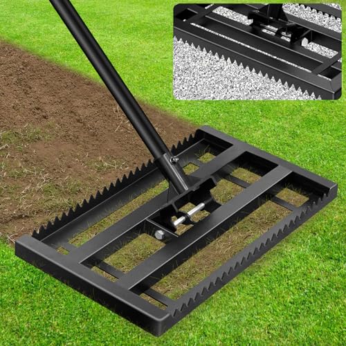 Lawn Leveling Rake-17"x10" Heavy Duty Leveler Reinforced Landscap...