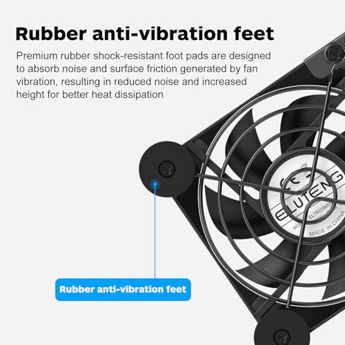 Image of ELUTENG Dual Cooling Fan Whisper Quiet 80mm USB Fan 3 Adjustable High Speed | Computer Fans, USB Port Heatsink Fans Compatible for PS4, PS5, Router, Laptop, PC, Xbox Cooling Electronics