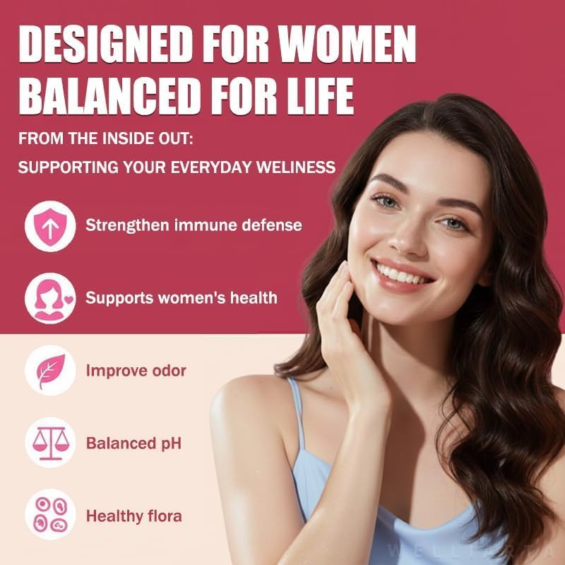 Miniatura 2 de Gomitas de probióticos femeninos, apoya el equilibrio del pH y la comodidad, la salud intestinal y el sistema inmunológico con mezcla resbaladiza,