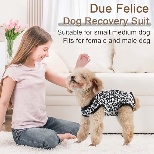 Image of Dog Surgery Suit Female Spay Recovery Suit for Dogs Surgical Recovery Suit for Female Dog Neuter Recovery Suit Male Dogs Onesie for Surgery Fits Small Medium Dog Leopard Print /X-Large