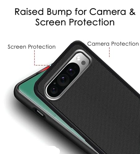 Image of Silicone Back Cover Case Compatible for Google Pixel 9 Pro XL (Textured Grip Design | Camera Protetion | Slim and Light Weight | Soft Touch and Feel | Black)