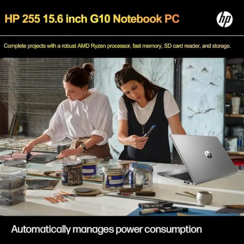 Image of HP 255 G10 Laptop for Home or Work, 32GB RAM, 1TB SSD, 15.6 inch Full HD, Ryzen 3 7330U (Beat Intel i5-1135G7), HDMI, USB-C, Business and Fun Ready