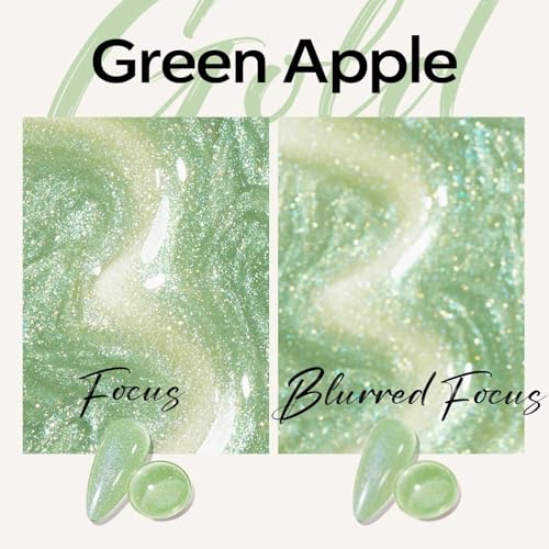 Image of modelones Glitter Green Nail Polish Grape Gel Nail Polish Soak-Off UV Gel Polish - 28+ Days Long-Lasting Salon-Quality Nail Art for st patricks day decorations DIY Manicure & Gift 15ML
