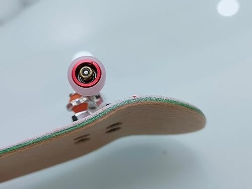 Miniatura 2 de Pro - Ruedas para diapasón con núcleo de aleación incrustado a mano, 0.335 in x 0.197 in, ruedas blancas con colorway de aleación (rojo)