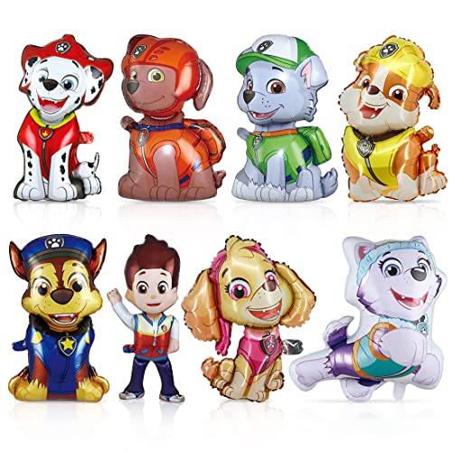 Siphus Children's Paw Patrol Balloons - 8 Piece Helium Dog Figures for Birthday Parties Siphus Children's Paw Patrol Balloons - 8 Piece Helium Dog Figures for Birthday Parties