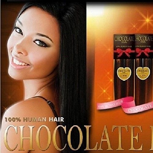 CHOCOLATE 12" - Ever Beauty 100% Human Hair Chocolate Yaky Weave Extensions #1