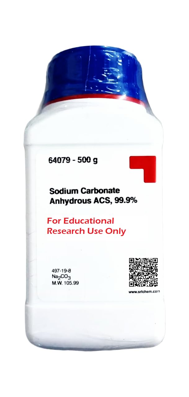 generic SRL Sodium Carbonate Anhydrous extrapure AR Grade, 99.9% 500Gm, CAS 497-19-8, Molecular Formula : Na2CO3, Storage : Room Temperature, Shelf Life : 60 Months, for laboratory use only-picture-32