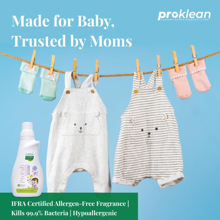 Image of ProFab Kuddles | Eco-friendly baby detergent | 99.9% germ free | Natural ingredients | Hypoallergenic | Non-toxic | Bio-based | Baby Safe | Gentle on hand | Biodegradable | 500 ml