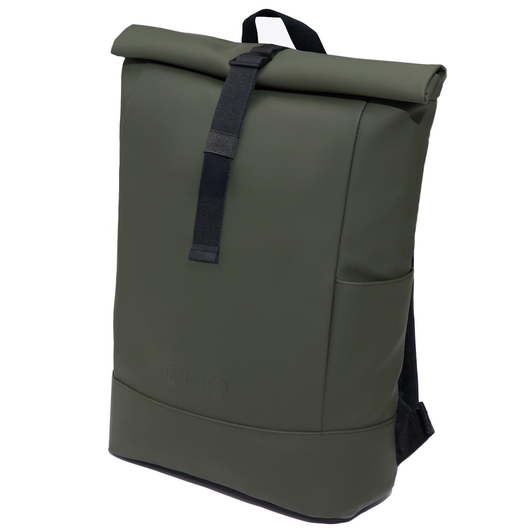 Rolltop plecak HOLU duży z materiału pochodzącego z recyklingu, kieszeń na laptopa i walizka na kółkach dla kobiet i mężczyzn, idealny jako bagaż podręczny lub plecak dzienny, odporny na działanie