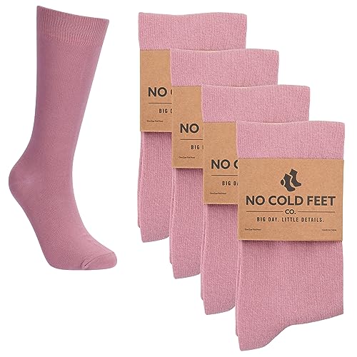 Fun Pink Colorful Novelty Socks for Men for Dress Casual Formal Groomsmen Wedding, 4 Pack