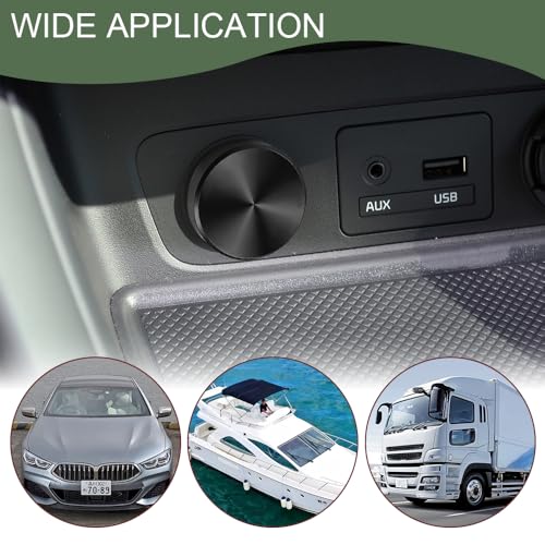 Image of Car Cigarette Lighter Plug Cover, Car Cigarette Lighter Dustproof Cap, Waterproof Cigarette Lighter Socket Cap, Universal Aluminum Alloy Lighter Cover for Cars, Boats, SUVs, Trucks
