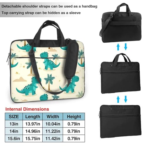 Cartoon Dinosaurs Tree Laptop Bag 14 inch Waterproof miniatura 3