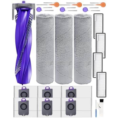 Flow2 Zubehör für Narwal Flow Saugroboter,22 Ersatzteile 1 Hauptbürste,3 Track-Wischtücher,4 HEPA-Filter,6 Seitenbürsten,6 Staubbeutel,1Reinigungsbürste,1 Schraubendreher