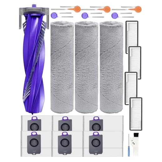 Flow2 Zubehör für Narwal Flow Saugroboter,22 Ersatzteile 1 Hauptbürste,3 Track-Wischtücher,4 HEPA-Filter,6 Seitenbürsten,6 Staubbeutel,1Reinigungsbürste,1 Schraubendreher