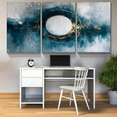 Peinture abstraite sur toile pour habiller un grand mur vide de bureau