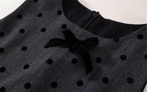 Toddler Girl Crewneck Sleeveless Princess Dress Polka Dot Peplum Hem Dresses4