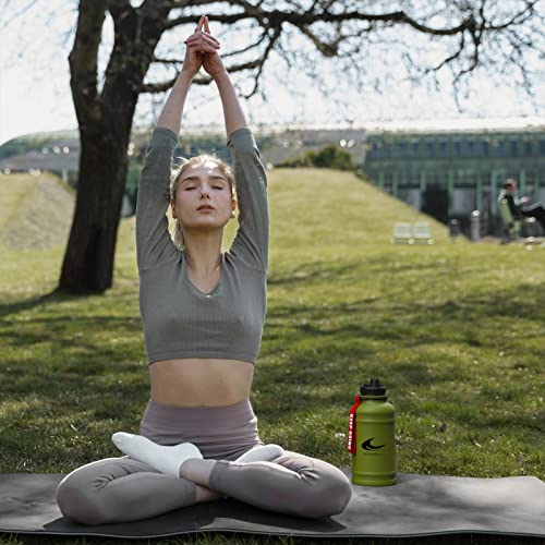 Daikoku Roestvrijstalen Waterfles - 2.2 l BPA Vrij - Handig voor in de sportschool en allerlei sporten - Dubbelwandige Thermoskan 12 tot 24 uur - Donkergroen - Image 7
