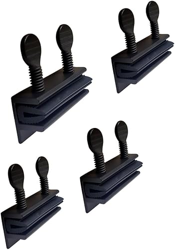 Miniatura 13 de QCAA Cerradura de seguridad para ventana deslizante con forro de vinilo, cerradura a prueba de niños, aluminio, blanco, paquete de 4, fabricado