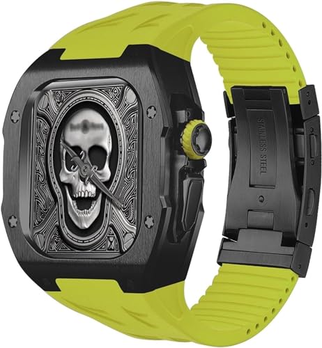 Bracelet Apple Watch Ultra 49mm en caoutchouc fluoré et boîtier titane - Le luxe de l'aventure