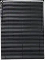Persiana Horizontal de PVC Largura 1,30 x Altura 80cm na Cor Preta para Salas, Quartos e Escritórios.
