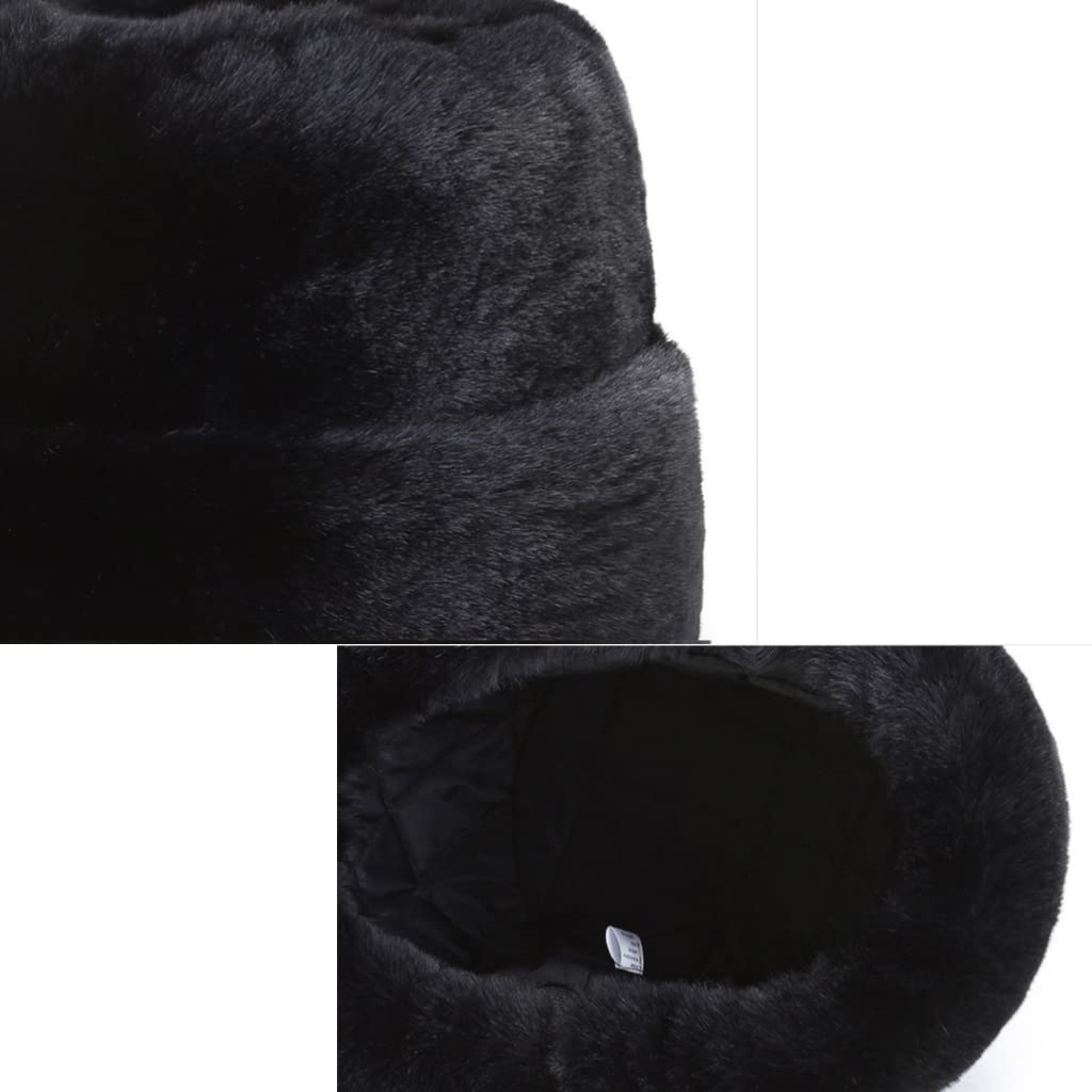 Sombrero de Invierno trampero para Hombres, Caja de Regalo con Bufanda, Soldado Impermeable Sombrero Unisex cálido Ruso Faux Piel Sombrero Gorra, Regalo para Anciano