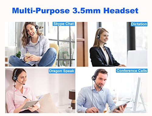 Sinseng Telphone Headset With Microphone Noise Cancelling For Call Center, 3.5Mm Computer Headphones With Volume Control For Iphone Ipad Samsung Pc, Office Phone Headset For Online Courses Dictation #TOP3