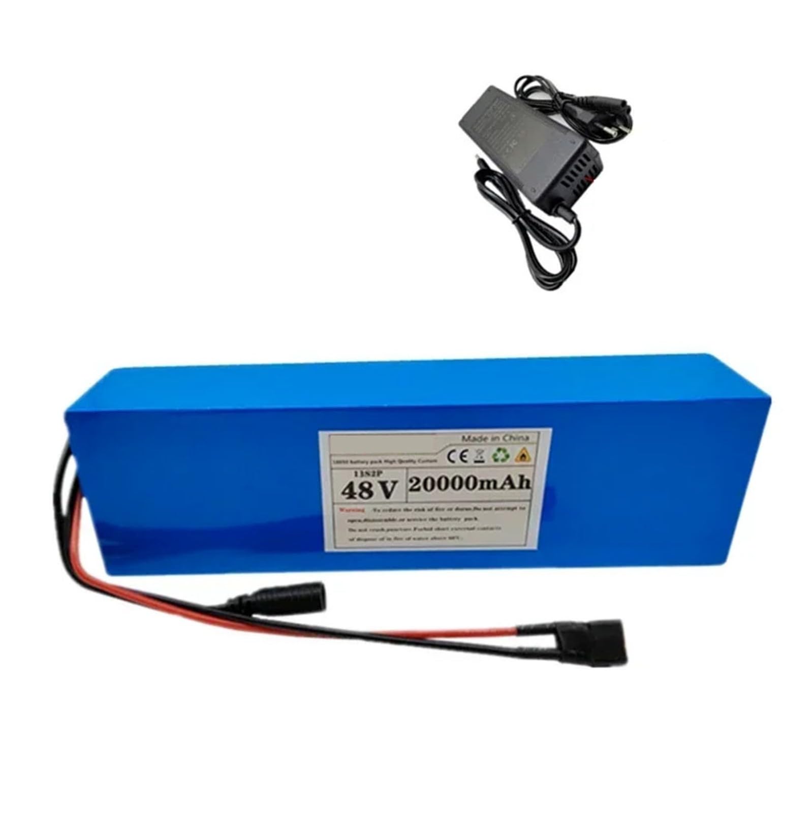 48V 20AH Batteria Al Litio Per Bicicletta Elettrica 13S2P Batteria Ricaricabile Agli Ioni Di Litio Con Caricabatteria Da 54.6V 2A Batteria Di Ricambio Per Monopattino Elettrico XT60+SM