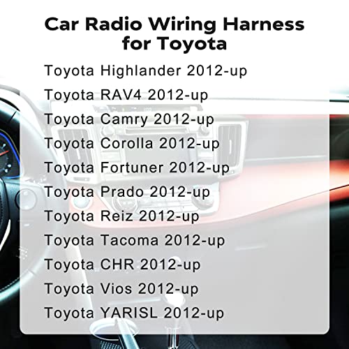 Car Stereo Wiring Harness For 2012 And Above Toyota: Radio Wire Adapter Support Radio Antenna, Usb Connector, Reversing Wire #TOP1