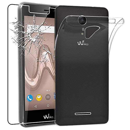 ebestStar - Coque pour Wiko Tommy 2, Etui Protection Silicone Transparent Antichoc, Souple Slim, Transparent + Verre Trempé