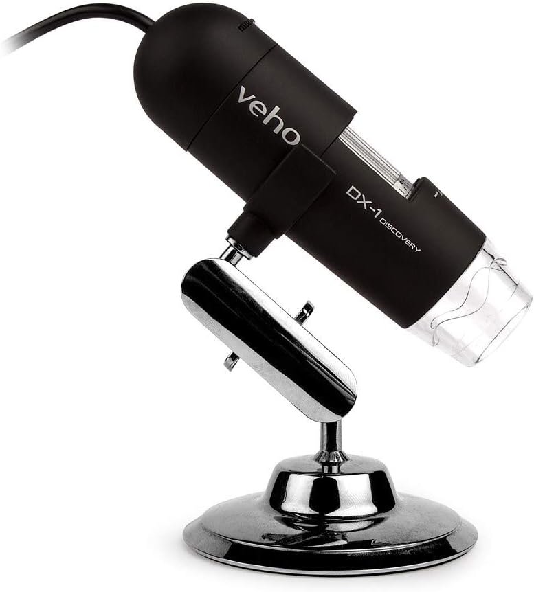 Veho Discovery DX-1 USB Digital 2MP Microscope | x200 Magnification | Photo Capture | Video Capture (VMS-006-DX1)