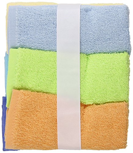 Image of Luvable Friends Unisex Baby Super Soft Cotton Washcloths, Blue, One Size