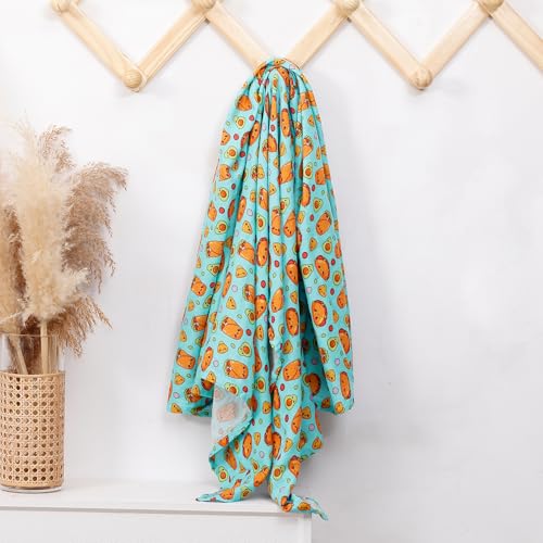 Image of Muslin Swaddle Blanket for Unisex, Soft Breathable and Skin-Friendly Baby Swaddles for Boys & Girls, Newborn Receiving Blanket, Taco Blankets Babies, Large 42 x 47 inches