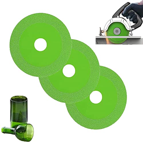 Lizaty 3 Stücke Glass Cutting Disc, Glasschneidescheibe Diamantsägeblätter 20mm Diamanttrennscheiben Sägeblatt Trennscheibe Angle Grinder Cutting Disc für Glass, Keramikfliesen (Ø 100 mm) Cover