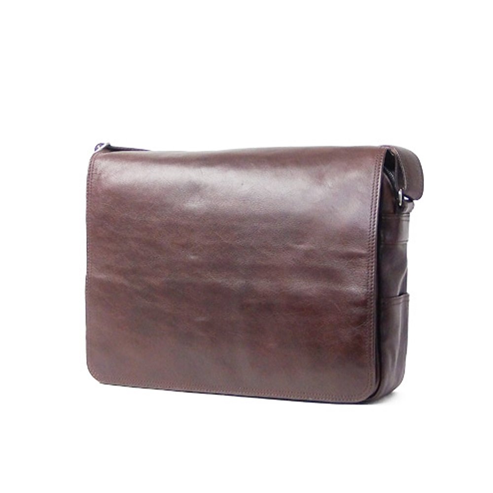 Amazon.co.jp: [海老名鞄] 270DarkBrownメッセンジャーバッグ