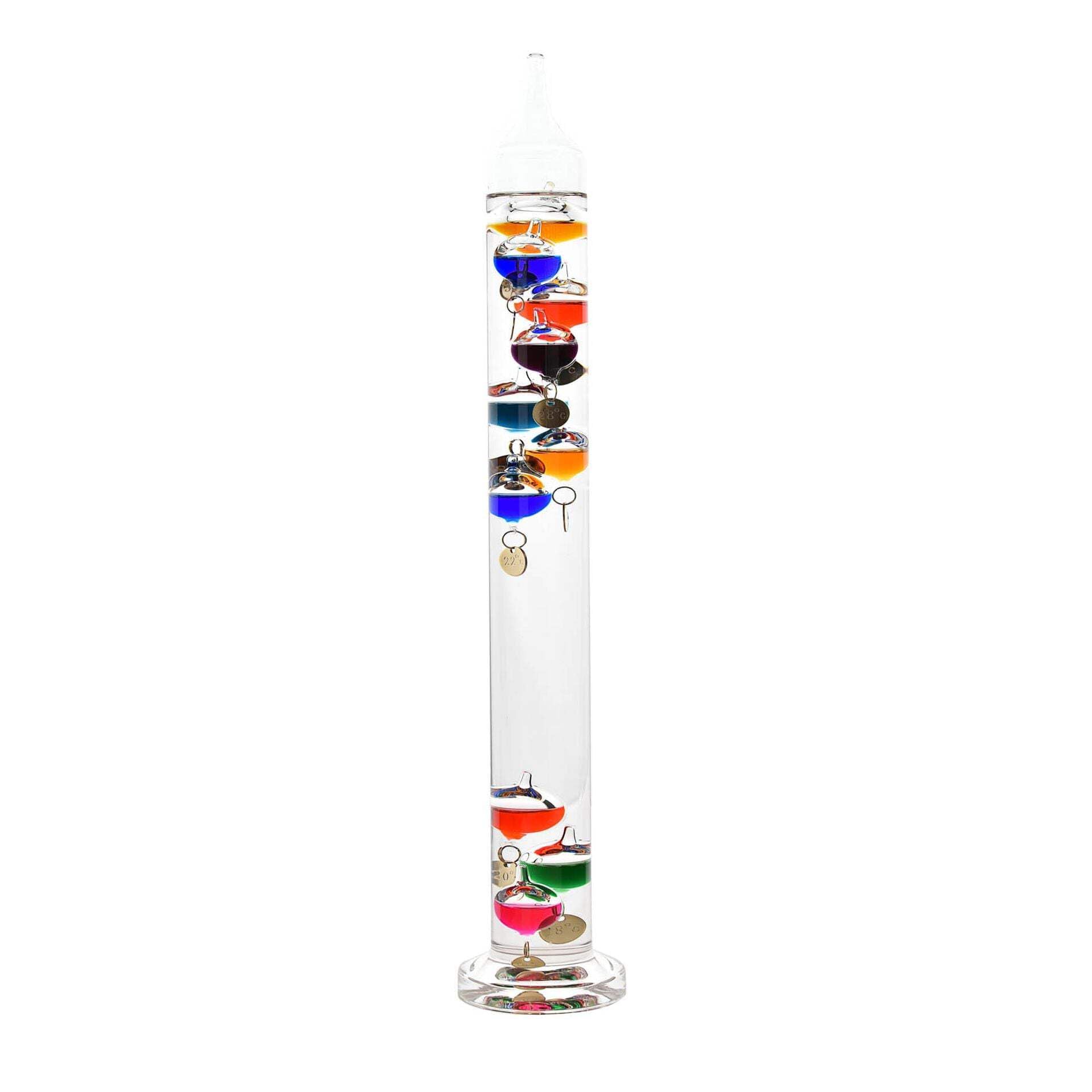 Widdop Bingham Galileo Thermometer - 44cm Multi Coloured 10 Bulbs G108