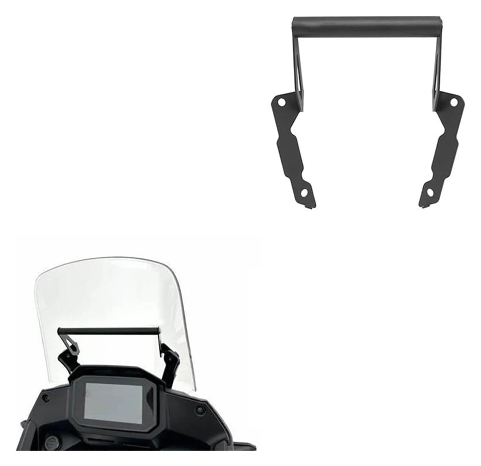 Soporte GPS para teléfono para XL 750 para Transalp para XL750 2023 2024 Soporte De Montaje En Parabrisas Barra Delantera Navegación GPS Teléfono Motocicleta(Black 12mm+22mm)